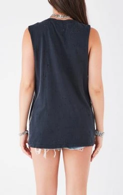 FURST OF A KIND VINTAGE CHAIN LADDER SIDE SLEEVELESS TEE VINTAGE CHAINS