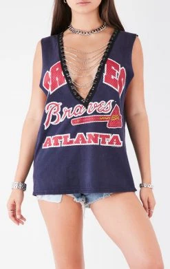 FURST OF A KIND VINTAGE DEEP V CHAIN SLEEVELESS TEE