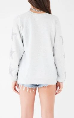 FURST OF A KIND VINTAGE COLLEGE VINTAGE SILVER STAR PATCH SWEATSHIRT