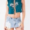 FURST OF A KIND VINTAGE CHAIN LACE UP SLEEVELESS TEE