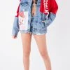 FURST OF A KIND VINTAGE DENIM JACKETS VINTAGE SPLICED PATCHWORK DENIM JACKET
