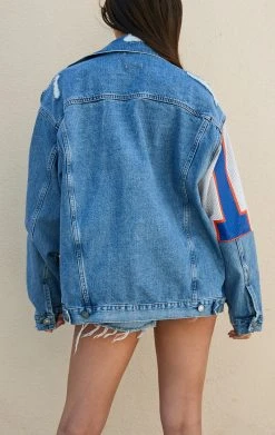 FURST OF A KIND VINTAGE DENIM JACKETS VINTAGE SPLICED PATCHWORK DENIM JACKET 7 FURST OF A KIND VINTAGE DENIM JACKETS VINTAGE SPLICED PATCHWORK DENIM JACKET