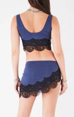 FURST OF A KIND VINTAGE LACE TRIM TANK AND SKIRT SET VINTAGE NFL 7 FURST OF A KIND VINTAGE LACE TRIM TANK AND SKIRT SET VINTAGE NFL