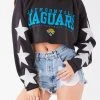 FURST OF A KIND VINTAGE STAR PATCH CROPPED HOODIE VINTAGE NFL