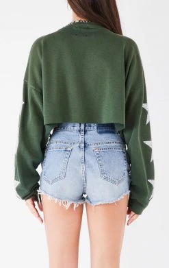 FURST OF A KIND VINTAGE STAR PATCH CROPPED SWEATSHIRT VINTAGE COLLEGE 7 FURST OF A KIND VINTAGE STAR PATCH CROPPED SWEATSHIRT VINTAGE COLLEGE