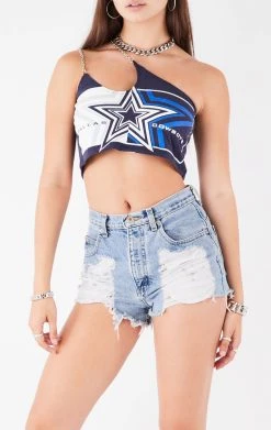 FURST OF A KIND VINTAGE ONE SHOULDER DOUBLE CHAIN STRAP TANK VINTAGE CHAINS