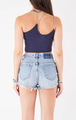 FURST OF A KIND VINTAGE ONE SHOULDER DOUBLE CHAIN STRAP TANK VINTAGE CHAINS 7 FURST OF A KIND VINTAGE ONE SHOULDER DOUBLE CHAIN STRAP TANK VINTAGE CHAINS