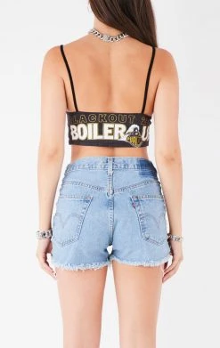 FURST OF A KIND VINTAGE DOUBLE PIN FRONT CROPPED TANK