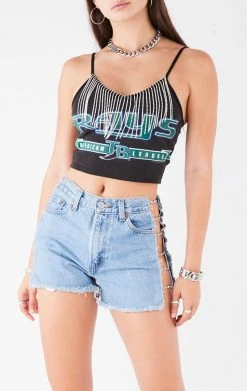 FURST OF A KIND VINTAGE RHINESTONE FRINGE TANK