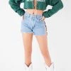 FURST OF A KIND VINTAGE CHAIN LACE UP CROP SWEATSHIRT