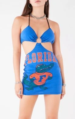 FURST OF A KIND VINTAGE CUT OUT HALTER DRESS