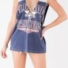 FURST OF A KIND VINTAGE SPORTS VINTAGE CRISS CROSS RHINESTONE SLEEVELESS TEE