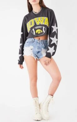 FURST OF A KIND VINTAGE STAR PATCH CROPPED SWEATSHIRT