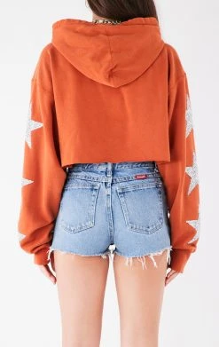 FURST OF A KIND VINTAGE COLLEGE VINTAGE STAR PATCH CROPPED HOODIE