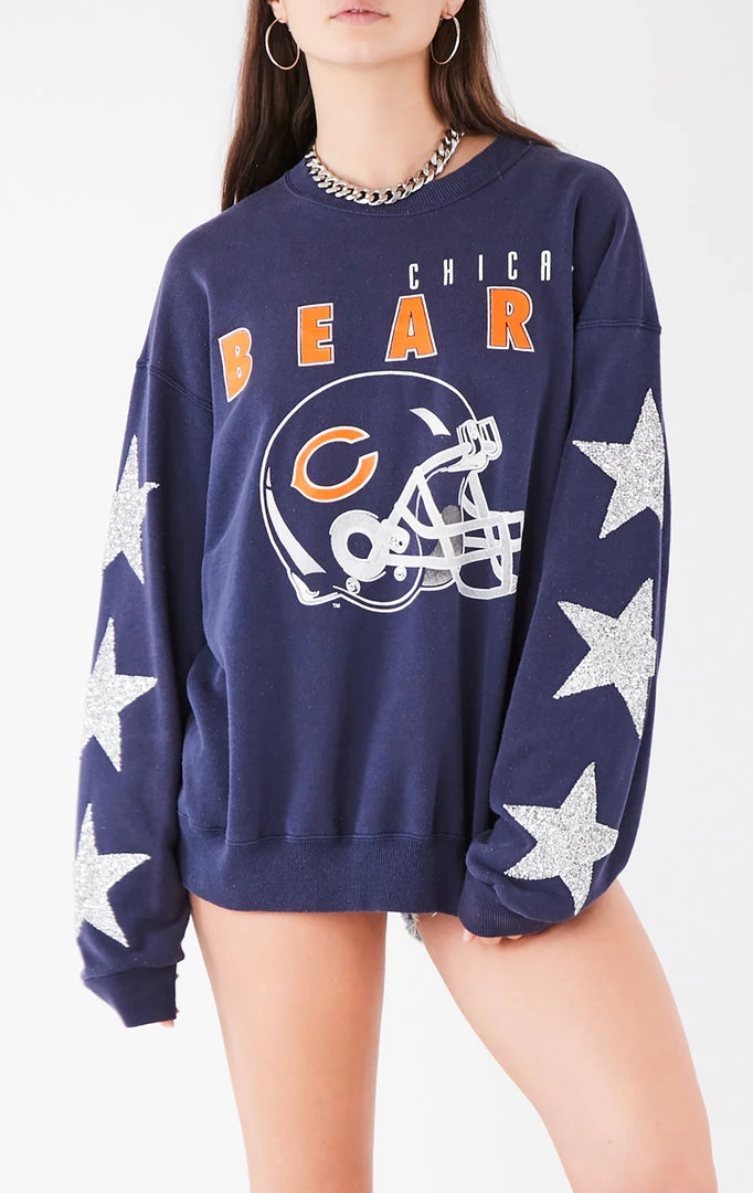 FURST OF A KIND VINTAGE NFL VINTAGE SILVER STAR PATCH SWEATSHIRT 3 FURST OF A KIND VINTAGE NFL VINTAGE SILVER STAR PATCH SWEATSHIRT