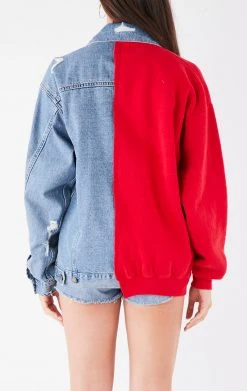 FURST OF A KIND VINTAGE SPLICED DENIM JACKET