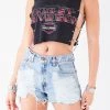FURST OF A KIND VINTAGE CHAINS VINTAGE CHAIN SIDE SLEEVELESS CROPPED TEE