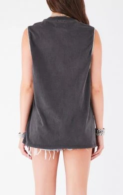 FURST OF A KIND VINTAGE RHINESTONE TRIM SLEEVELESS TEE VINTAGE NFL