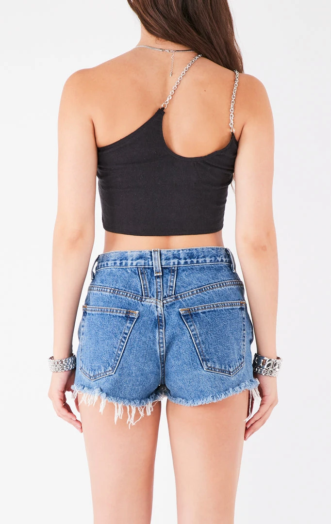 FURST OF A KIND VINTAGE CHAINS VINTAGE ONE SHOULDER DOUBLE CHAIN STRAP TANK 6 FURST OF A KIND VINTAGE CHAINS VINTAGE ONE SHOULDER DOUBLE CHAIN STRAP TANK