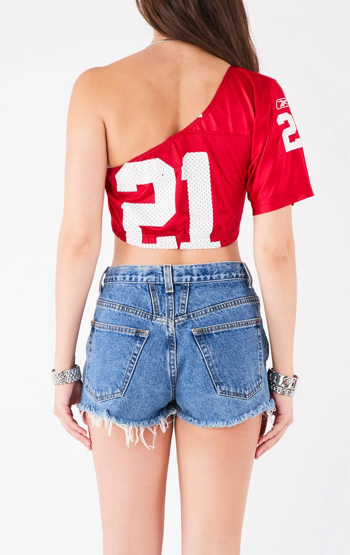 FURST OF A KIND VINTAGE ONE SHOULDER NFL JERSEY 5 FURST OF A KIND VINTAGE ONE SHOULDER NFL JERSEY