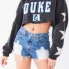 FURST OF A KIND VINTAGE COLLEGE VINTAGE STAR PATCH CROPPED HOODIE