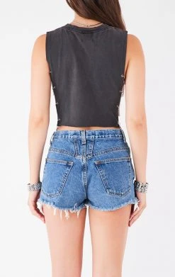 FURST OF A KIND VINTAGE CHAINS VINTAGE CHAIN SIDE SLEEVELESS CROPPED TEE 7 FURST OF A KIND VINTAGE CHAINS VINTAGE CHAIN SIDE SLEEVELESS CROPPED TEE