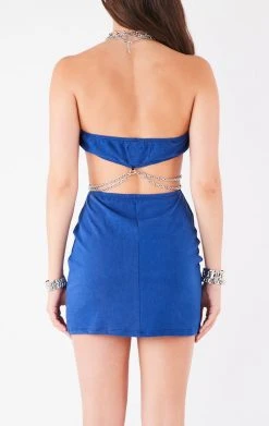 FURST OF A KIND VINTAGE CHAINS VINTAGE CUT OUT CHAIN HALTER DRESS