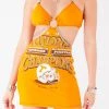 FURST OF A KIND VINTAGE CHAINS VINTAGE CUT OUT CHAIN HALTER DRESS