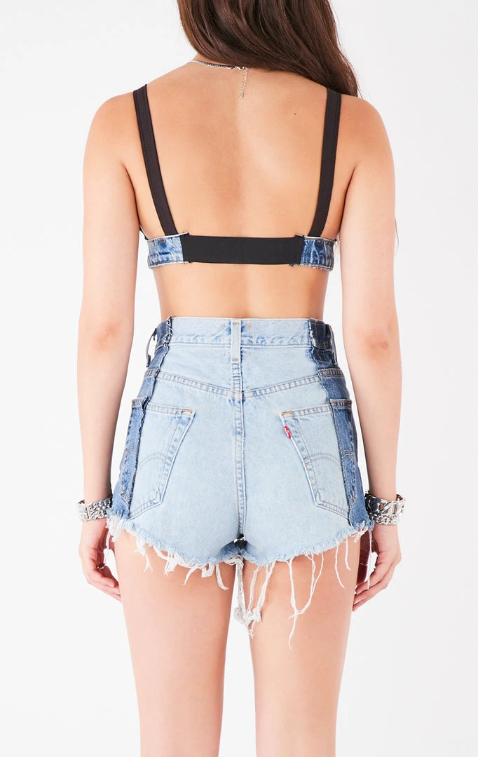 FURST OF A KIND VINTAGE JERSEY AND DENIM BRA TOP 6 FURST OF A KIND VINTAGE JERSEY AND DENIM BRA TOP