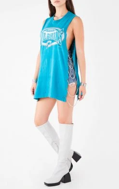 FURST OF A KIND VINTAGE CHAINS VINTAGE CHAIN SIDE SLEEVELESS TEE