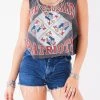 FURST OF A KIND VINTAGE CHAIN OVERLAY CUTOUT BACK SLEEVELESS TEE