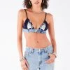 FURST OF A KIND VINTAGE JERSEY AND DENIM BRA TOP VINTAGE NFL 1 FURST OF A KIND VINTAGE JERSEY AND DENIM BRA TOP VINTAGE NFL