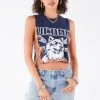 FURST OF A KIND VINTAGE CHAINS VINTAGE CHAIN SIDE SLEEVELESS CROPPED TEE