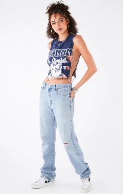 FURST OF A KIND VINTAGE CHAINS VINTAGE CHAIN SIDE SLEEVELESS CROPPED TEE