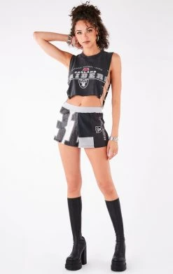 FURST OF A KIND VINTAGE CHAINS VINTAGE CHAIN SIDE SLEEVELESS CROPPED TEE