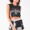 FURST OF A KIND VINTAGE CHAINS VINTAGE CHAIN SIDE SLEEVELESS CROPPED TEE