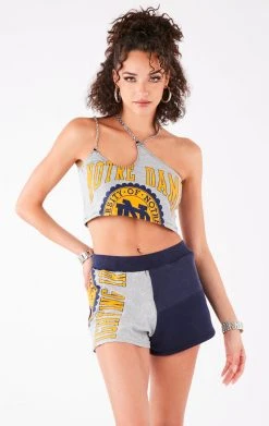 FURST OF A KIND VINTAGE ONE SHOULDER DOUBLE CHAIN SHORT SET VINTAGE CHAINS