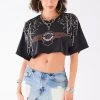 FURST OF A KIND FESTIVAL VINTAGE PIN AND CHAIN CROPPED TEE 2 FURST OF A KIND FESTIVAL VINTAGE PIN AND CHAIN CROPPED TEE