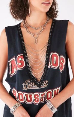 FURST OF A KIND VINTAGE DEEP V CHAIN SLEEVELESS TEE
