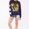 FURST OF A KIND VINTAGE SILVER STAR PATCH SWEATSHIRT VINTAGE COLLEGE