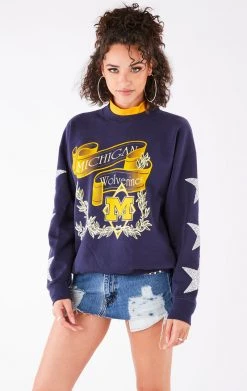 FURST OF A KIND VINTAGE SILVER STAR PATCH SWEATSHIRT VINTAGE COLLEGE