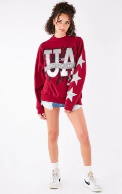 FURST OF A KIND VINTAGE SILVER STAR PATCH SWEATSHIRT VINTAGE COLLEGE