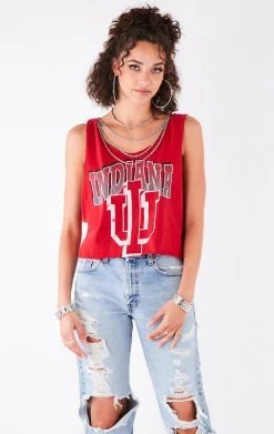 FURST OF A KIND VINTAGE CHAIN OVERLAY CUTOUT BACK SLEEVELESS TEE VINTAGE CHAINS