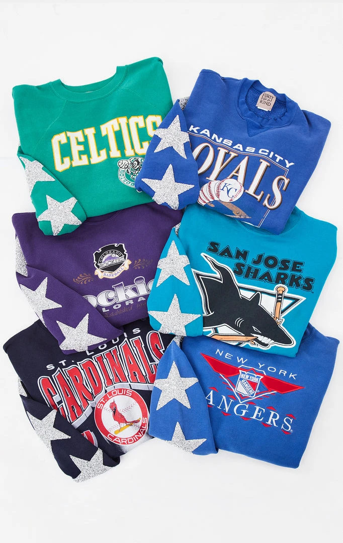 FURST OF A KIND VINTAGE SILVER STAR PATCH SWEATSHIRT VINTAGE SPORTS 4 FURST OF A KIND VINTAGE SILVER STAR PATCH SWEATSHIRT VINTAGE SPORTS