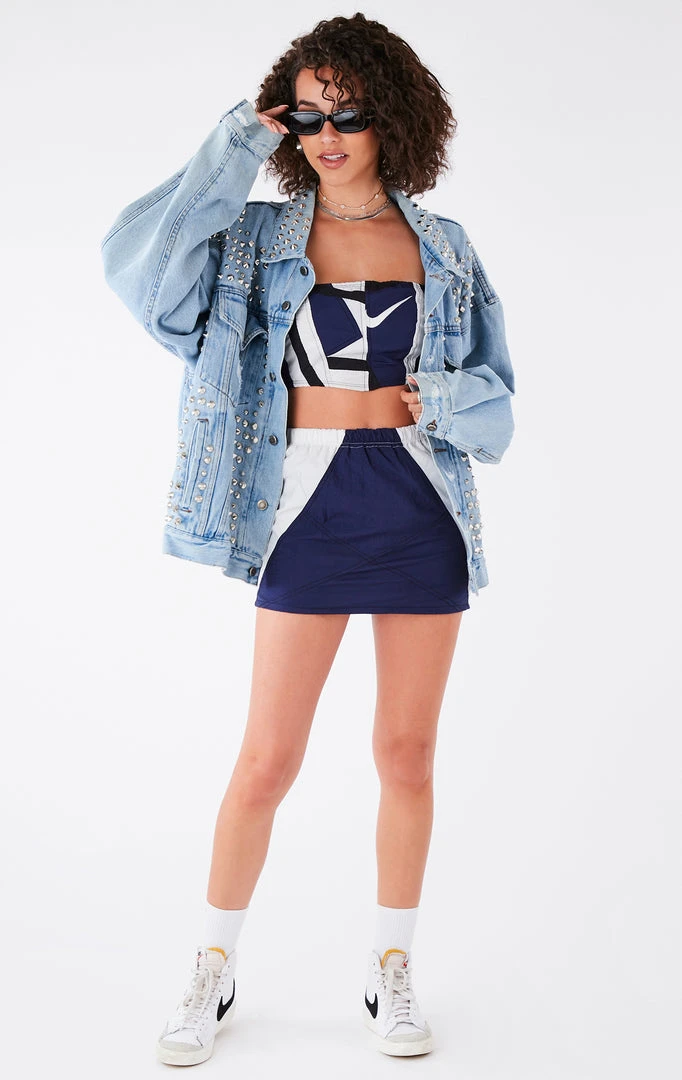 FURST OF A KIND VINTAGE BRANDED WINDBREAKER CORSET AND SKIRT SET REWORKED SETS 3 FURST OF A KIND VINTAGE BRANDED WINDBREAKER CORSET AND SKIRT SET REWORKED SETS