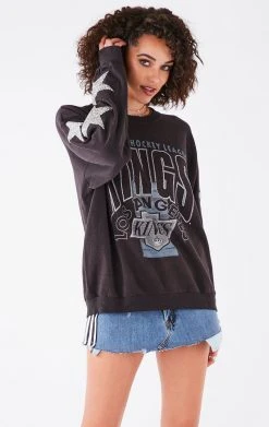 FURST OF A KIND VINTAGE SILVER STAR PATCH SWEATSHIRT VINTAGE SPORTS