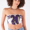FURST OF A KIND VINTAGE NFL VINTAGE SPLICED JERSEY CORSET TUBE TOP