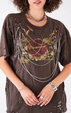 FURST OF A KIND VINTAGE MULTI DRAPED CHAIN TEE