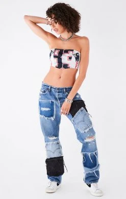 FURST OF A KIND VINTAGE SPLICED JERSEY CORSET TUBE TOP 6 FURST OF A KIND VINTAGE SPLICED JERSEY CORSET TUBE TOP