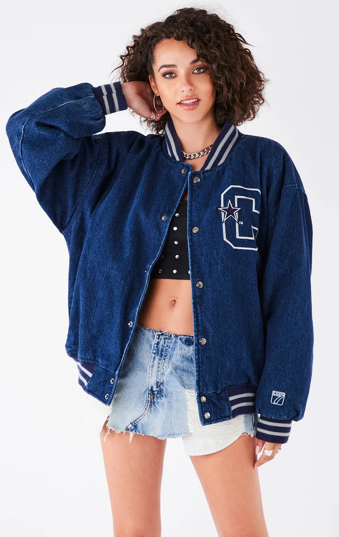 FURST OF A KIND VINTAGE DENIM JACKETS VINTAGE NFL DENIM BOMBER 3 FURST OF A KIND VINTAGE DENIM JACKETS VINTAGE NFL DENIM BOMBER